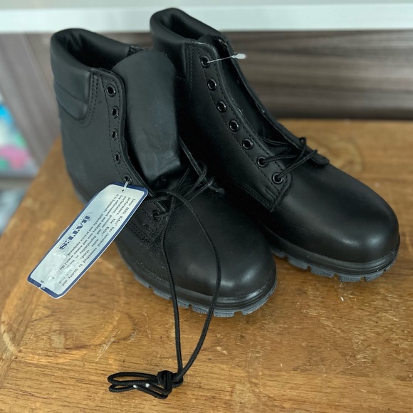 Bates Uniform Black Steel Toe Boots NWT Mens 6 - Picture 1 of 3
